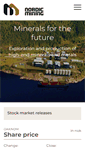 Mobile Screenshot of nordicmining.com