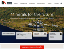 Tablet Screenshot of nordicmining.com